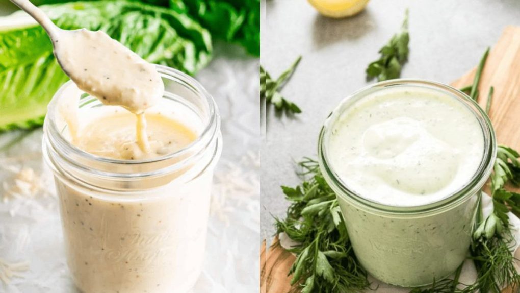 Caesar Dressing versus Ranch Dressing