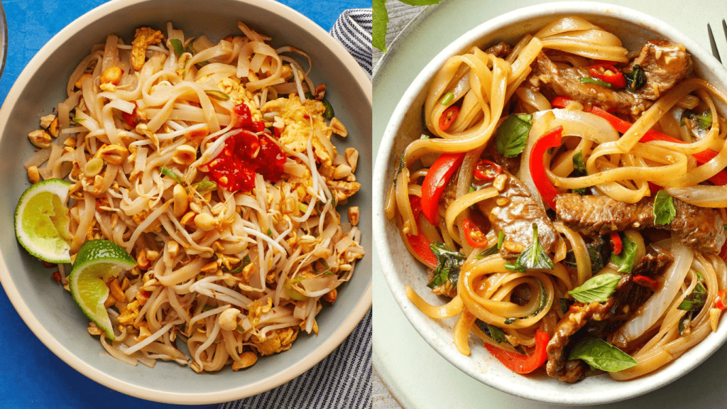 drunken noodles ， pad thai