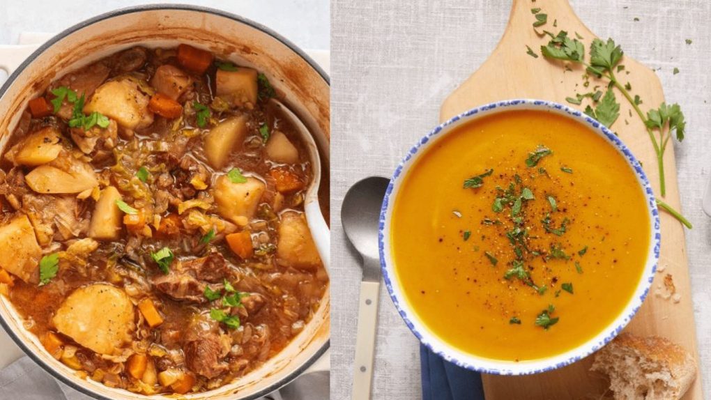 A comparison of stew and soup