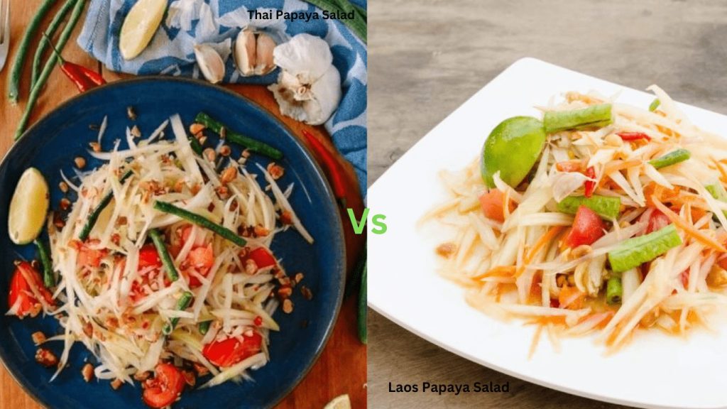 Contrasting Thai and Laotian Papaya Salad