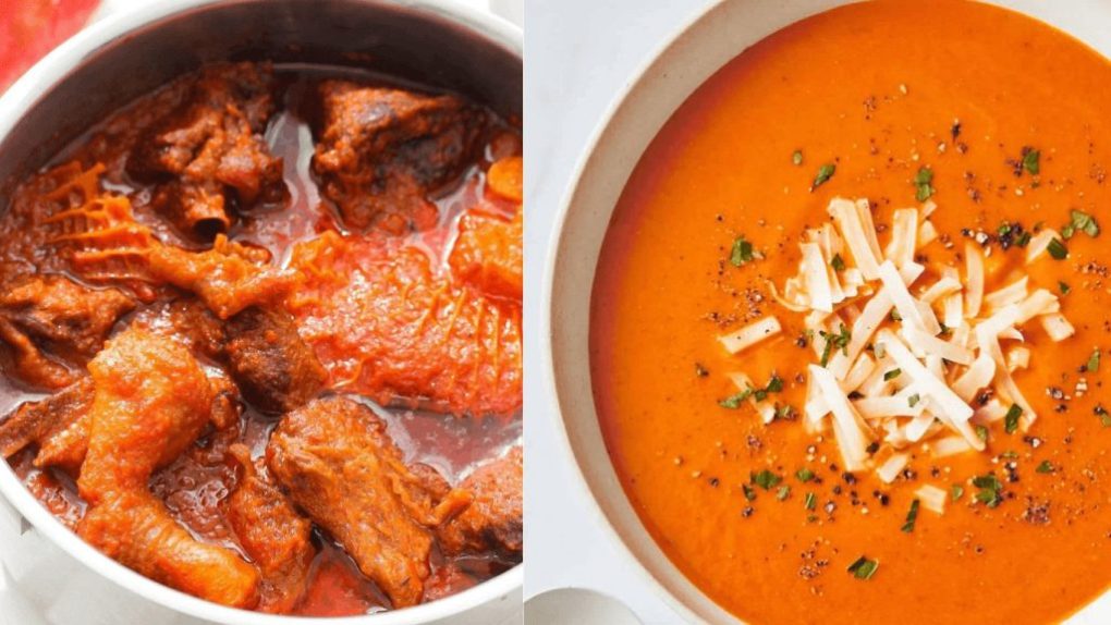 Stew is positioned on the left while Soup is situated on the right