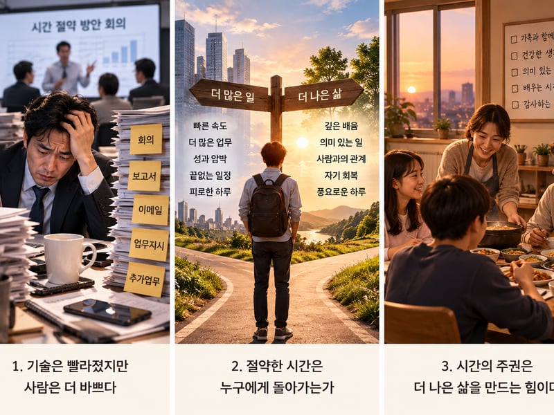 [정차조 칼럼] 출판 책 중심 테마 100선_제19 테마, 시간의 주권, 절약한 시간은 누구에게 돌아가는가