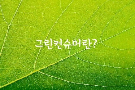 지구사랑 편지_13 작은 선택이 만드는 큰 변화, 그린 컨슈머