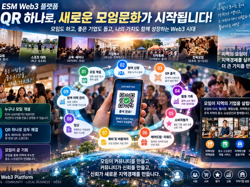 창업경영포럼, ESM Web3 플랫폼-QR 하나로 출석·리워드·정산까지, 새로운 모임문화 연다