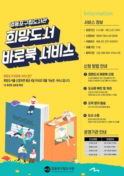 “읽고 싶은 책, 도서관에서 빨리 받아요!”… 영등포구, ‘희망도서 바로북 서비스’ 운영