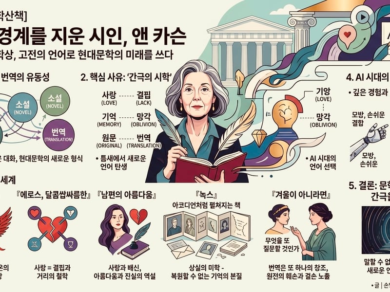 [손영미의 문학산책]문학의 경계를 지운 시인, 앤 카슨2026 노벨문학상, 고전의 언어로 현대문학의 미래를 쓰다