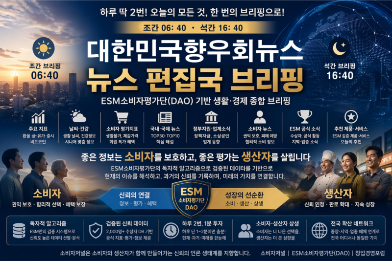 대한민국향우회뉴스 – 2026. 5. 13 17:40 석간 브리핑