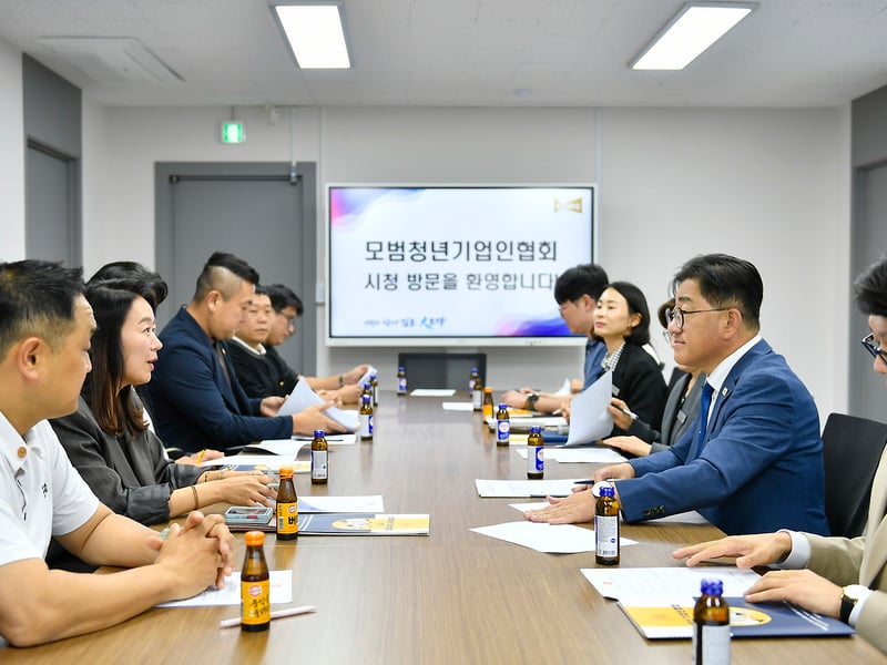 이기형 시장, 청년 기업인과 마주 앉아 현장 목소리 청취