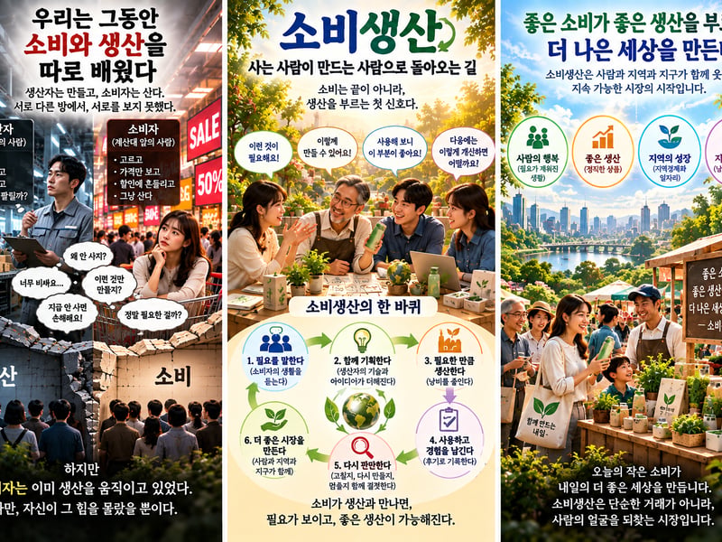 [정차조 칼럼] 출판 책 중심 테마 100선_제8 테마, 소비생산, 사는 사람이 만드는 사람으로 돌아오는 길