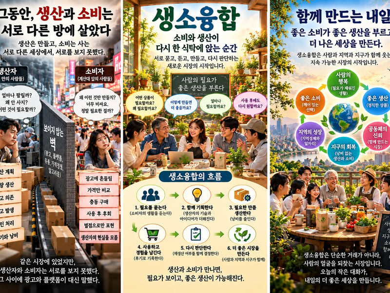 [정차조 칼럼] 출판 책 중심 테마 100선_제7 테마, 생소융합, 소비와 생산이 다시 한 식탁에 앉는 순간