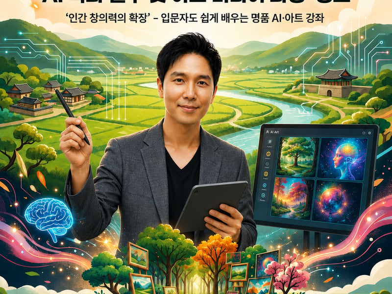 장인보 감독 ‘AI 아트로 충청을 물들이다’ 공주 평생학습관, ‘AI 실무·아트 특화 과정’ 압도적 호평 성료