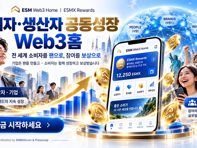 [속보] 창업경영포럼 ESM, 생산자·소비자 융합형 Web3 글로벌 소비자평가 생태계 본격화