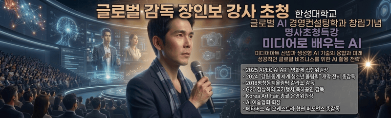 장인보 감독, 한성대서 베트남 유학생 300인 대상 ‘AI 아트와 미디어의 미래’ 강연 성료