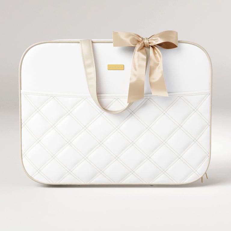 Mala Maternidade Azul Marinho e Bege Luxo 48cm