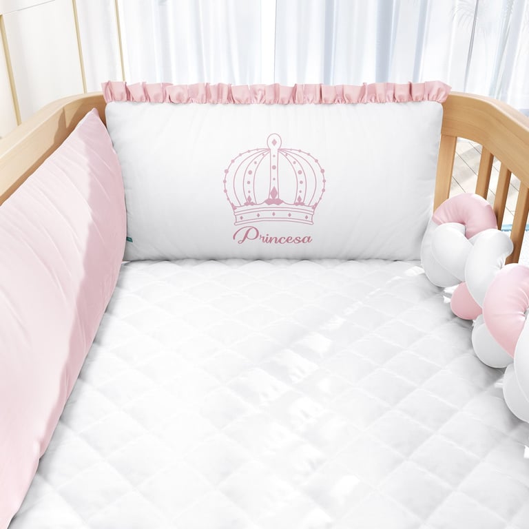 Kit Mini Berço Trança Menina Princesa Rosa — vista alternativa