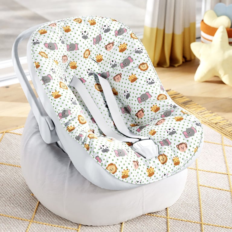 Capa de Bebê Conforto Amiguinhos Safári Poá