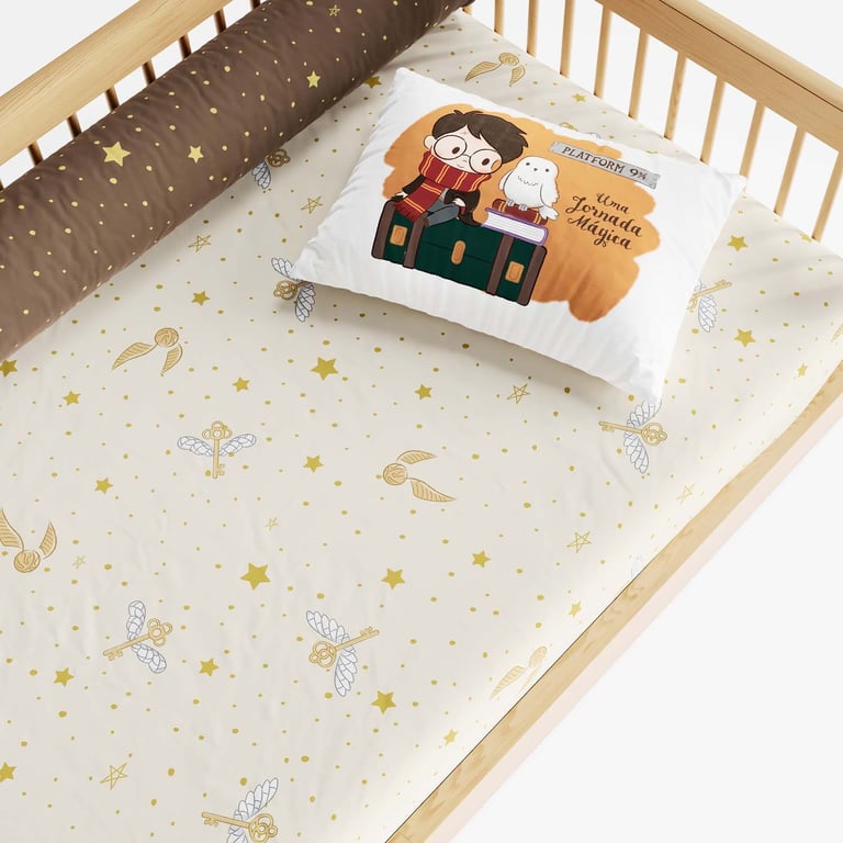 Jogo de Lençol Mini Cama Harry Potter e Coruja Edwiges