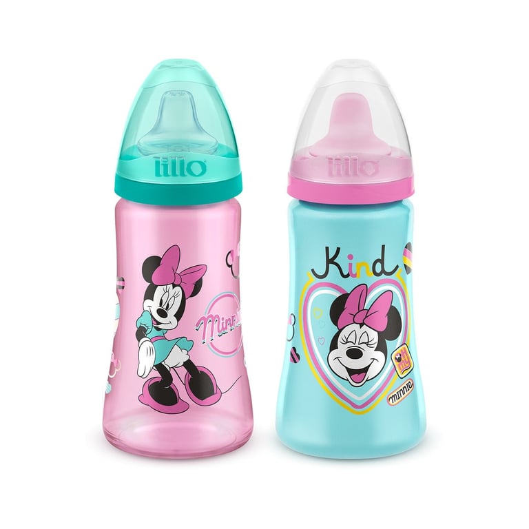 Kit Copos Minnie Mouse Rosa 300ml