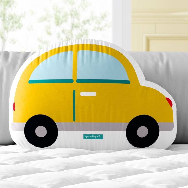 Almofada Fusquinha Amarelo 30cm