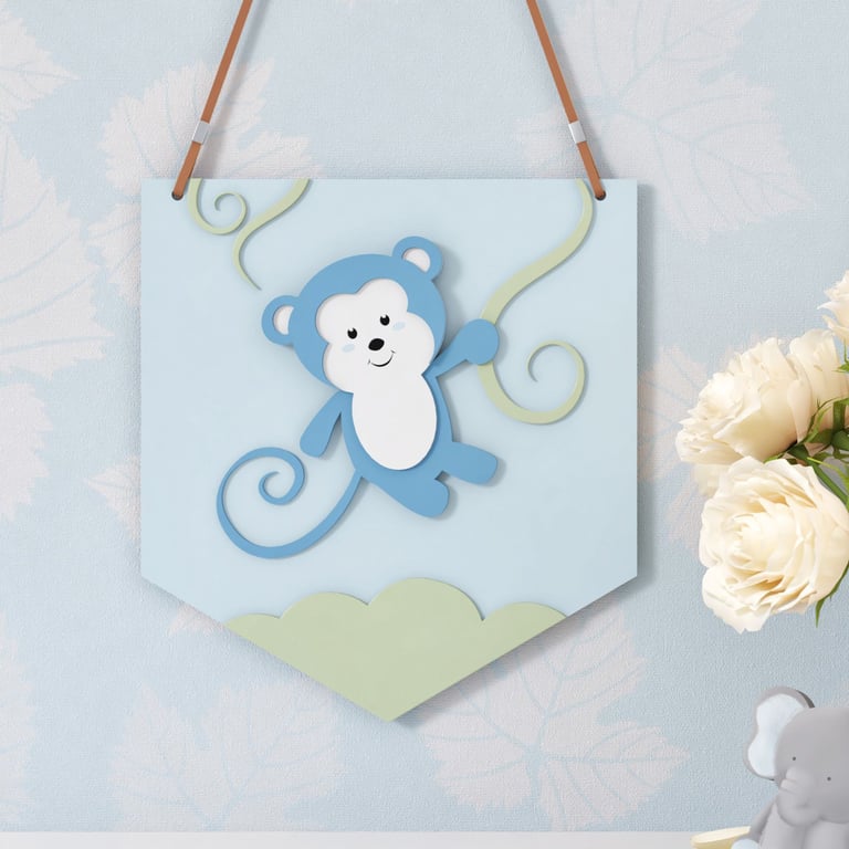 Flâmula MDF Amiguinho Macaco