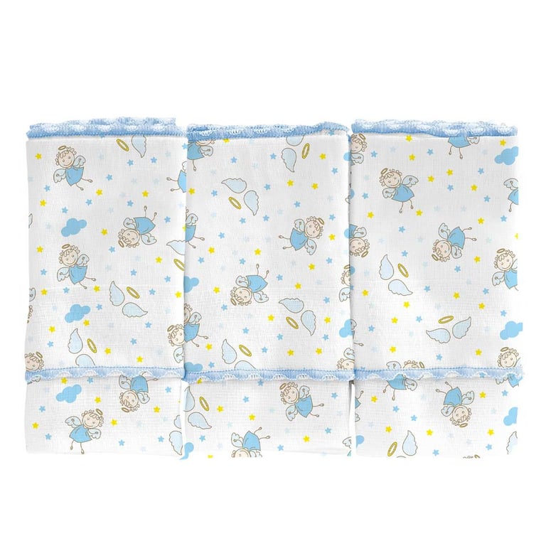 Jogo de Fraldas de Boca Anjinho Azul