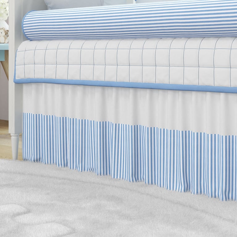 Saia de Berço Barra Listrada Bege