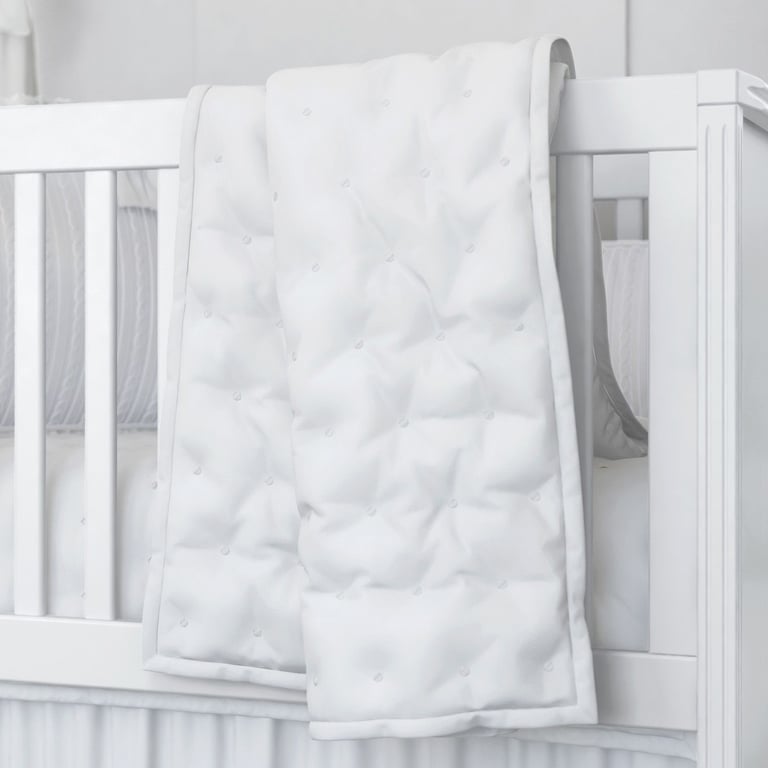 Edredom de Berço Matelado Branco/Azul