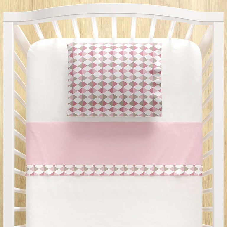 Jogo de Lençol Berço Losango Azul 3 peças