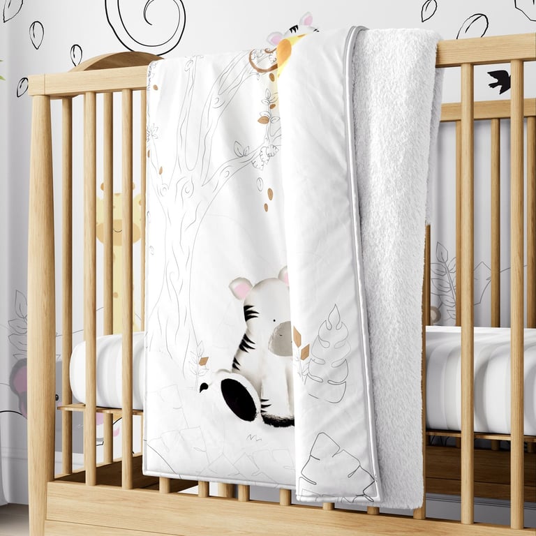 Manta Dupla Face com Soft Amiguinhos Safári Aquarela 1M — vista alternativa