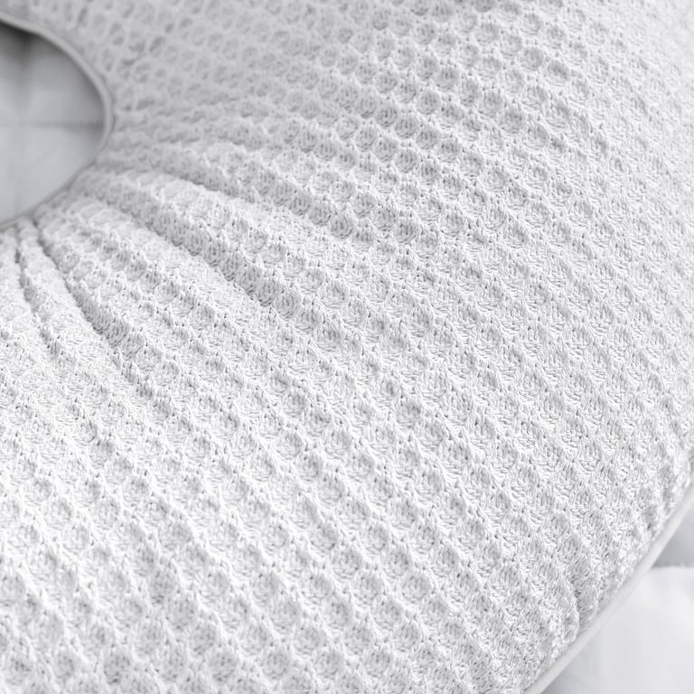 Almofada Amamentação Tricot Colmeia Branco — vista alternativa