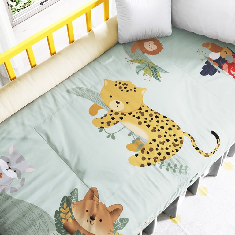 Edredom de Berço Amiguinhos da Fauna Brasileira