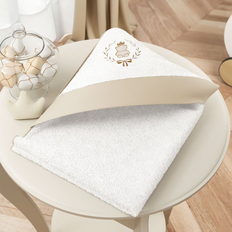 Toalha com Capuz Ursinho Clássico Marinho — vista alternativa