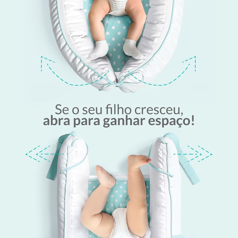 Ninho para Bebê Redutor de Berço Pompom e Pelúcia 78cm — vista alternativa