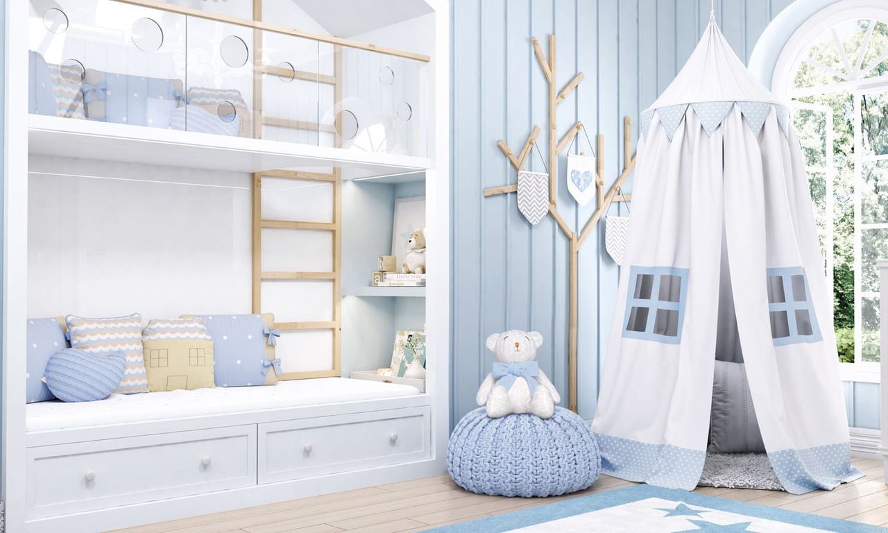 Tenda Dossel Poá Azul 2m — vista alternativa