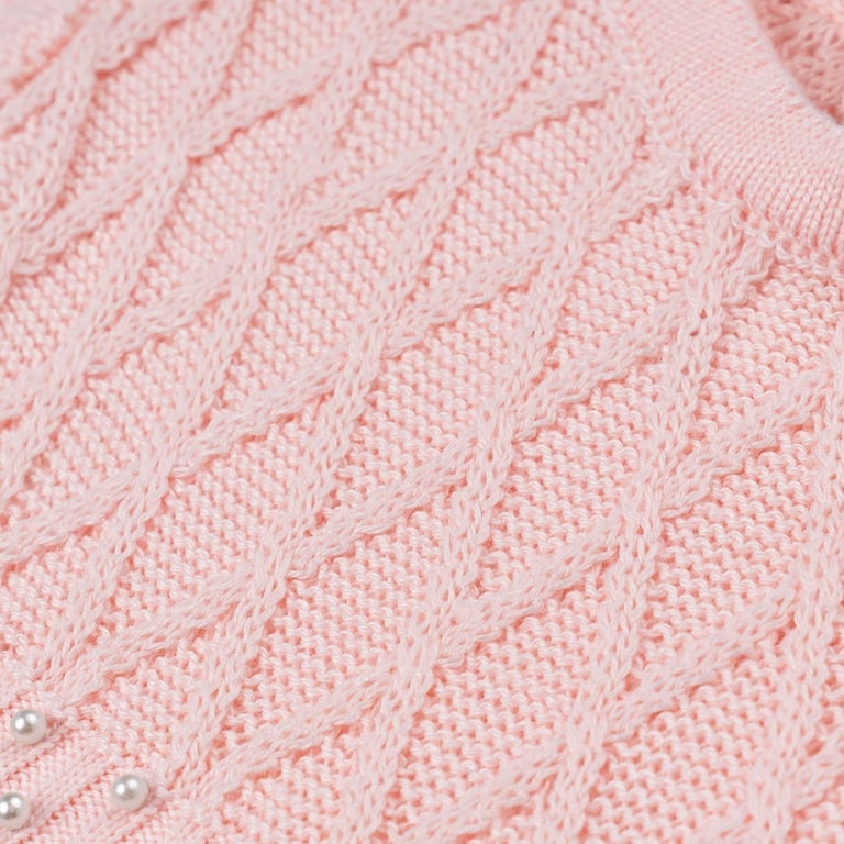 Vestido Tricot com Pérolas Rosa — vista alternativa