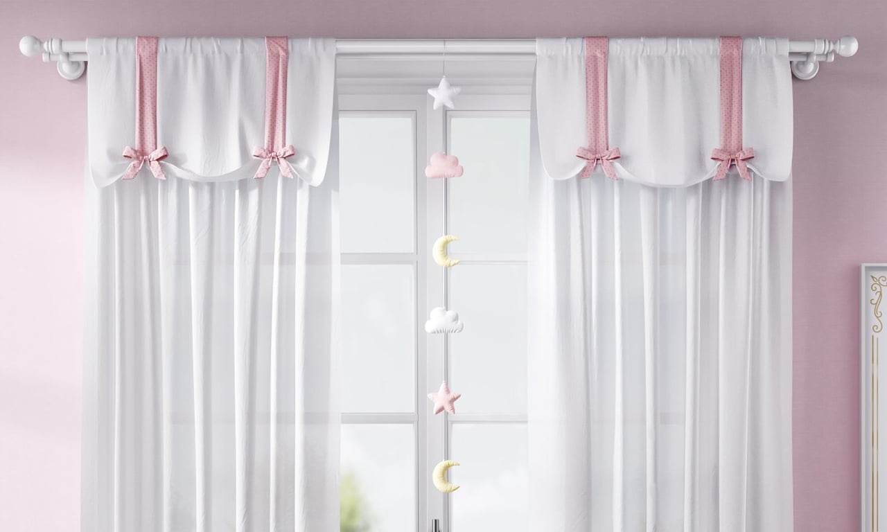 Pêndulo Cortina Estrela, Nuvem e Lua — vista alternativa