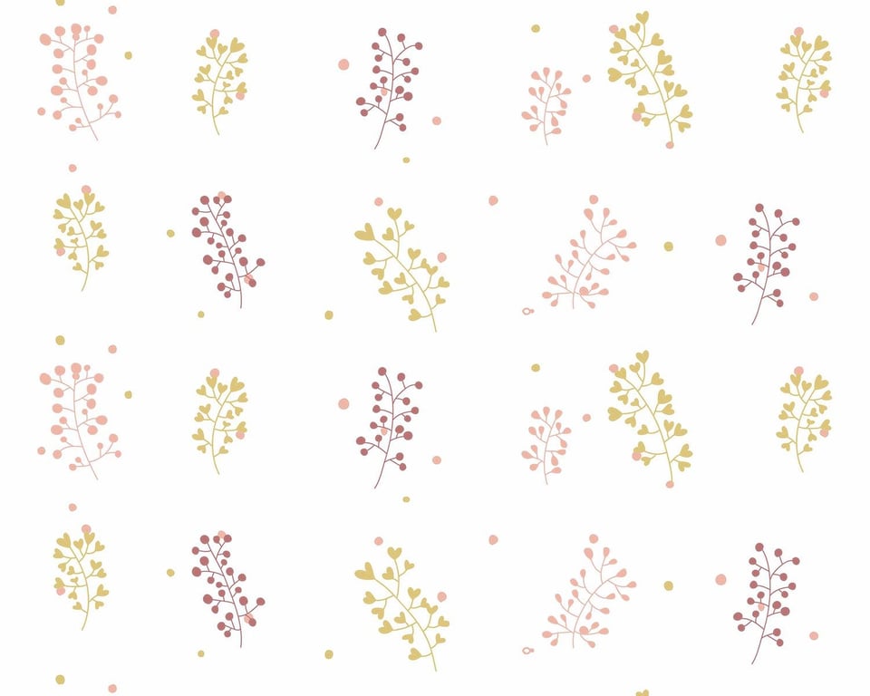 Papel de Parede Raminhos Azul