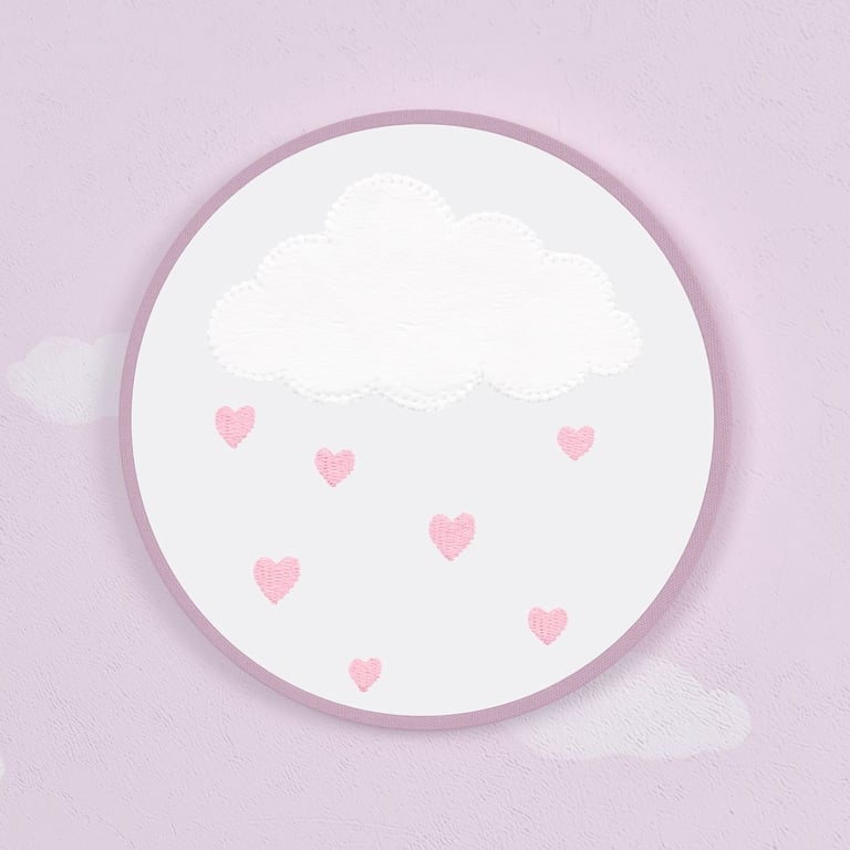 Quadro Bastidor Chuva de Amor 16cm