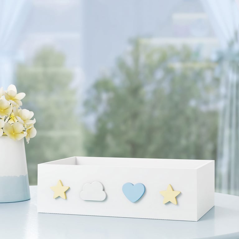 Bandeja MDF Nuvem, Estrela e Coração