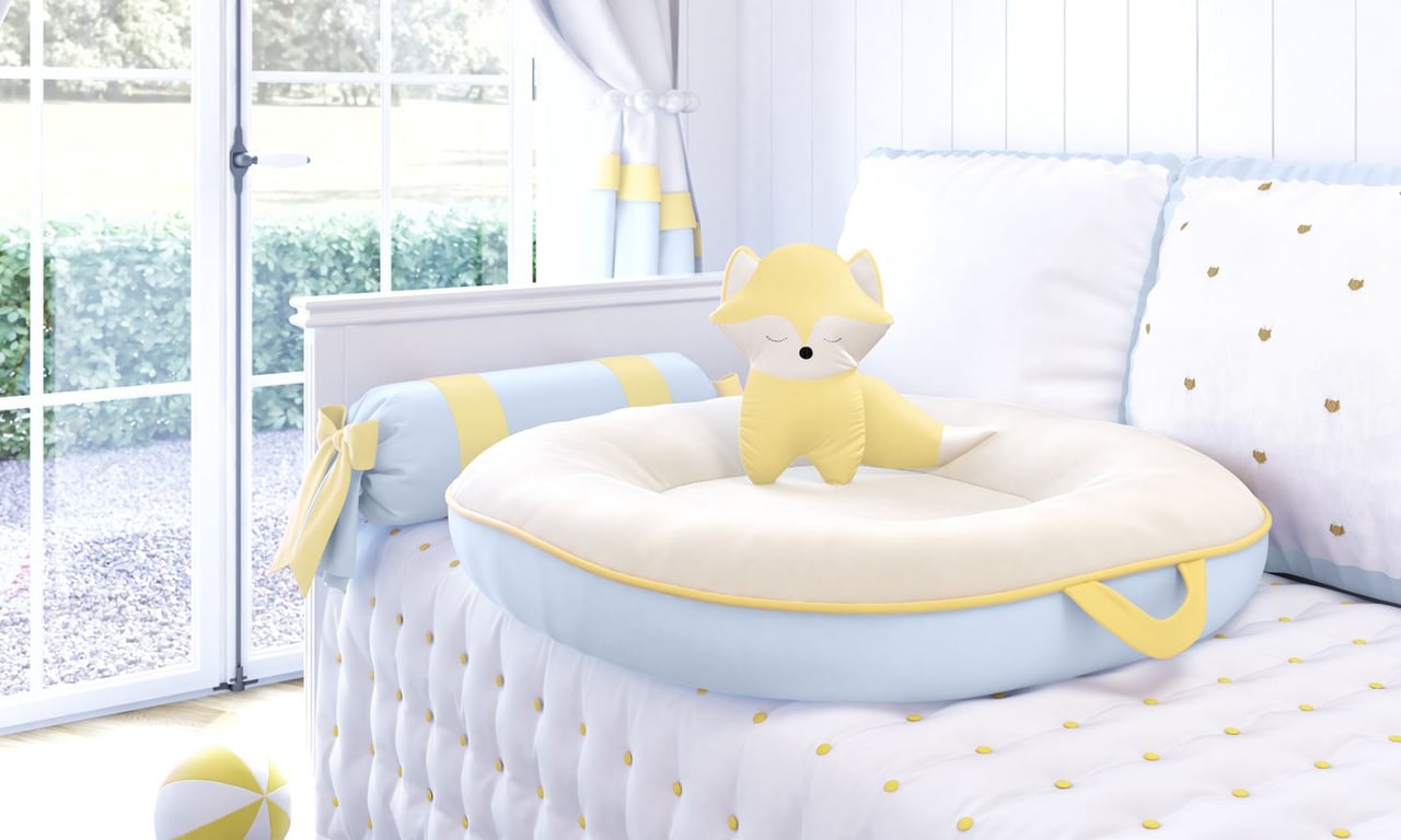 Ninho Bege, Azul e Amarelo 75cm — vista alternativa