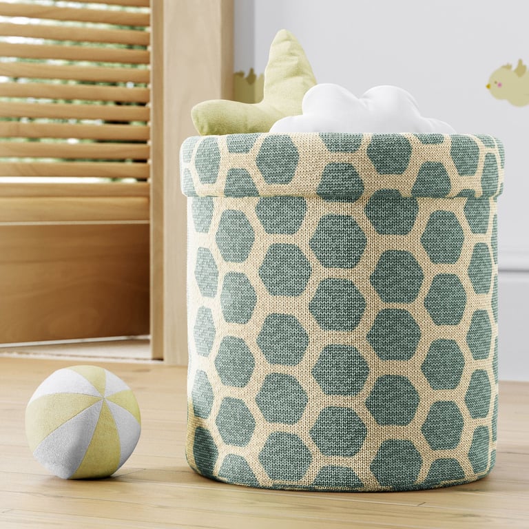 Cesto Organizador para Brinquedos Tricot Tartaruga 28cm