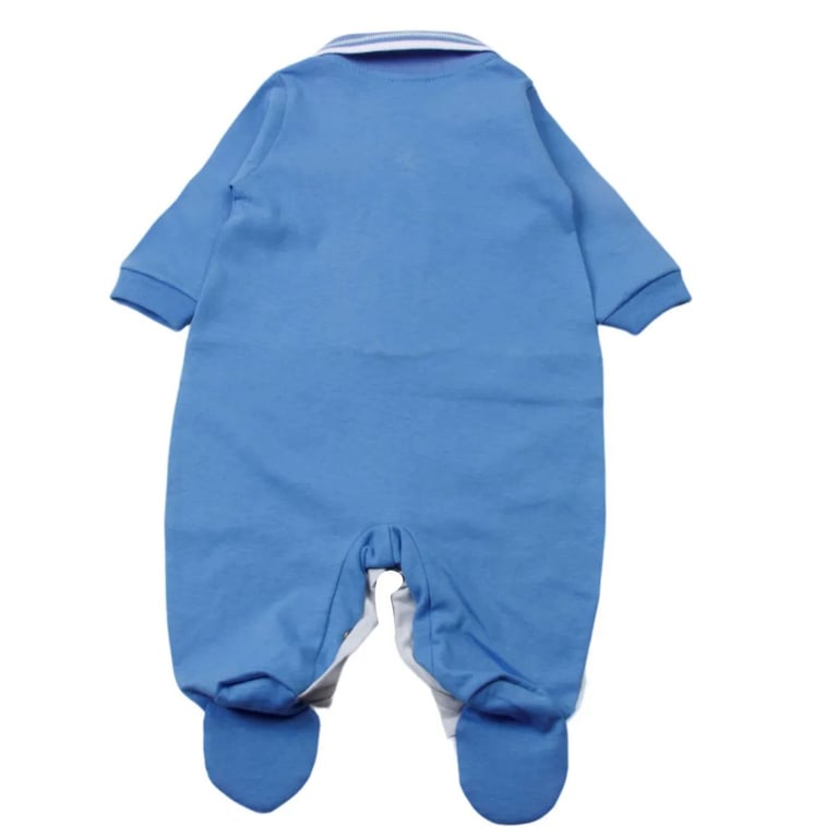 Saída Maternidade Din Don Bordada com Gola Polo Azul Claro — vista alternativa