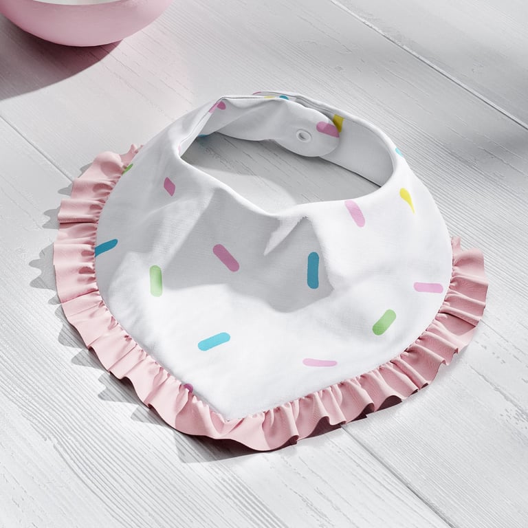 Babador Bandana Granulado Colorido Doce Encanto