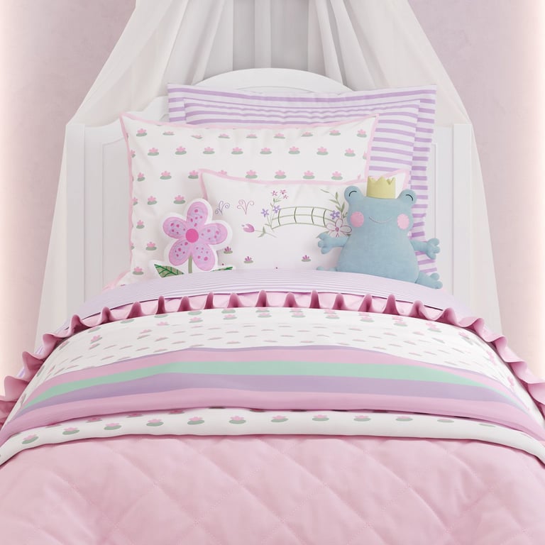 Kit Cama Infantil Solteiro Floral Monet