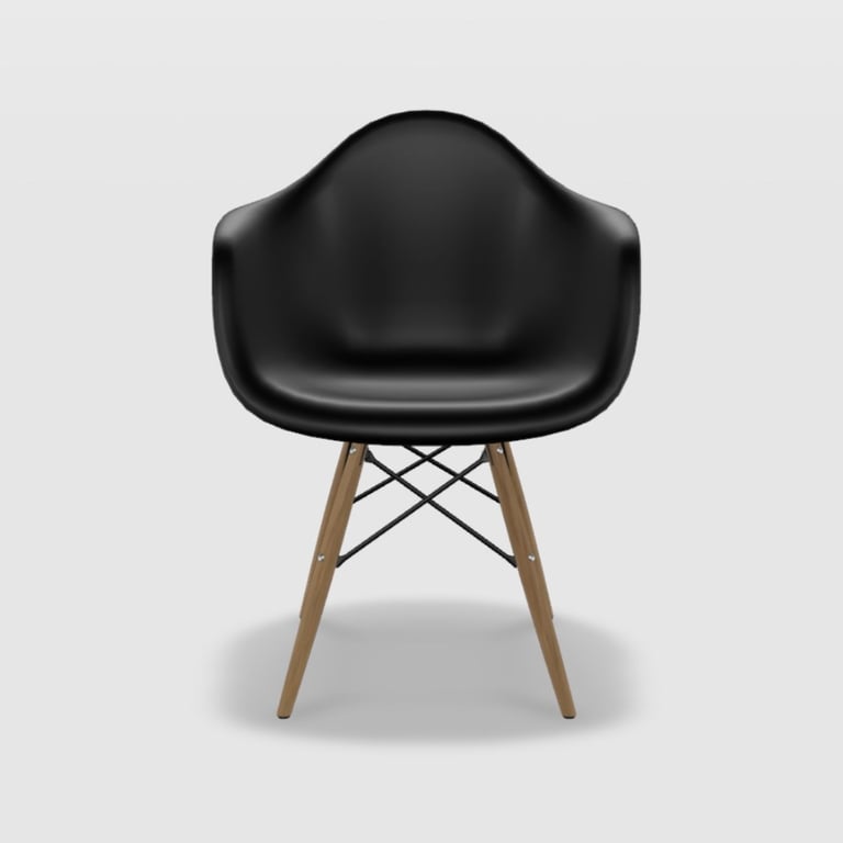Kit Cadeira Eames Arm Preto