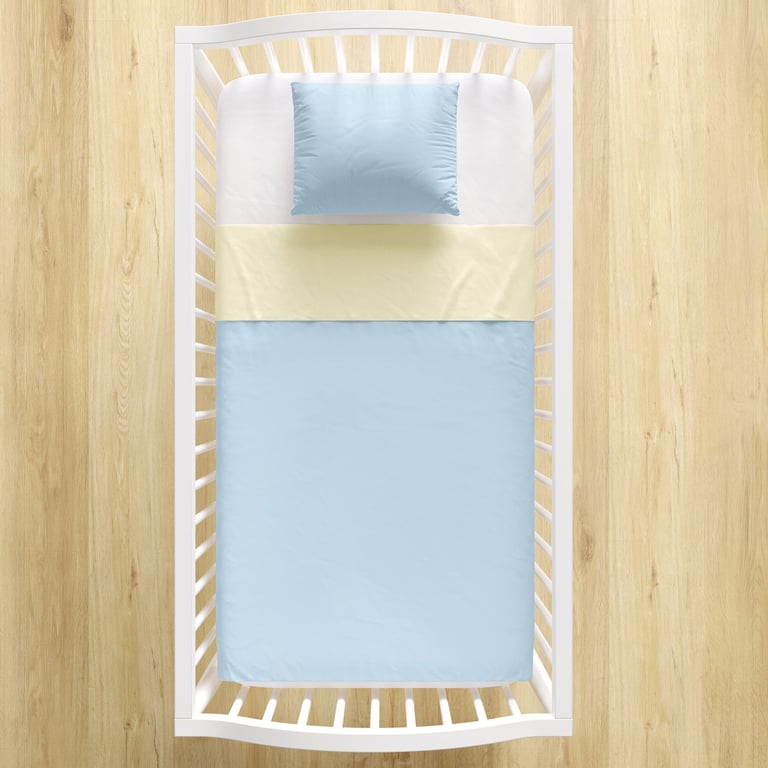 Jogo de Lençol Berço Azul e Amarelo 3 peças — vista alternativa