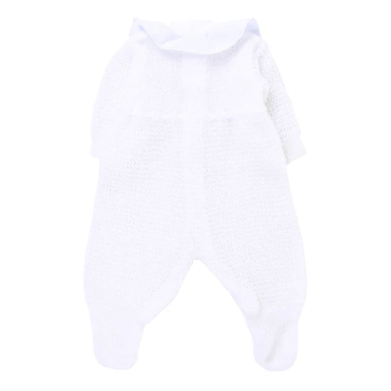 Saída de Maternidade Ternura em Tricot com Bordado Branco Tam P — vista alternativa