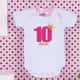 Body Mesversário Rosa - 10 Meses - imagem 1