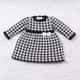 Vestido Tricot Jacquard Pied de Poule com Laço Preto - imagem 3
