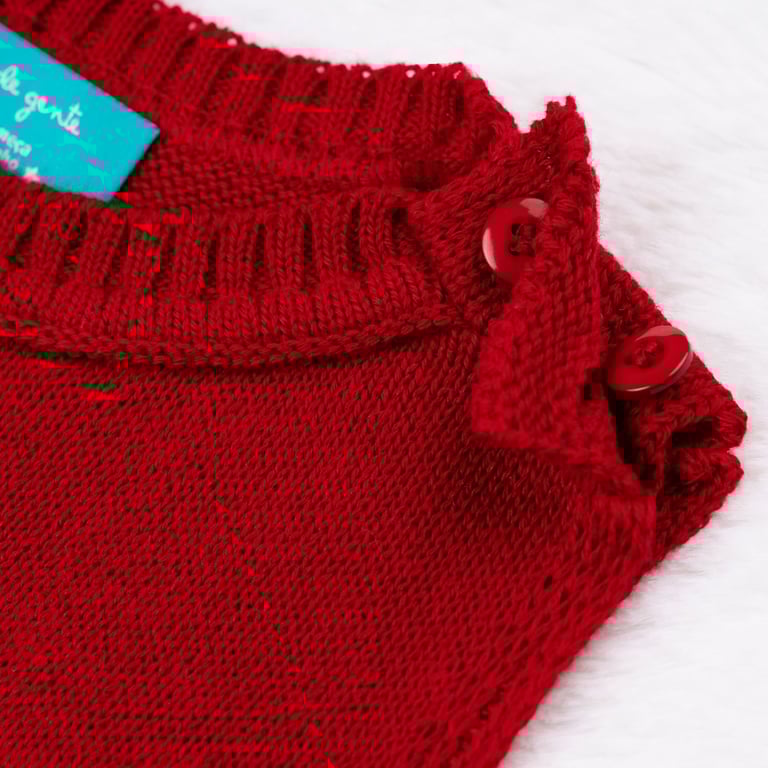 Macacão Tricot Vermelho Maçã do Amor